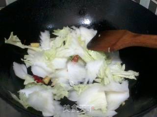 辣炒大白菜的做法步骤：3