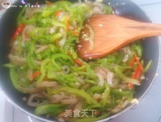 小炒肉皮的做法步骤：8