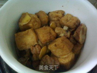 红烧豆泡排骨的做法步骤：9