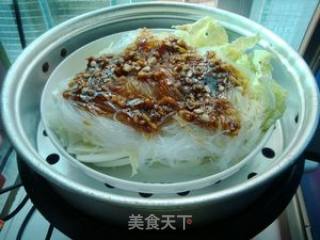 蒜茸白菜蒸粉丝的做法步骤：9