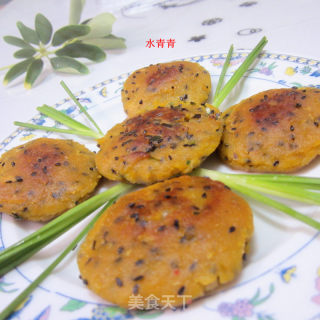 芝麻瘦肉煎饼的做法步骤：12