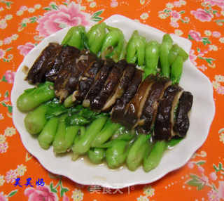 香菇烧菜心的做法步骤：8