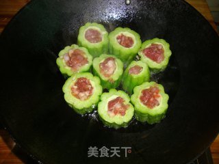 【煎酿蔬菜煲】----酿豆腐 酿苦瓜，白菜，西红柿一网打尽的做法步骤：4