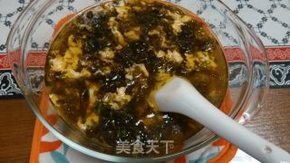 美味鸡汁紫菜蛋花汤——煮鸡块的馈赠的做法步骤：6