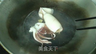 酱爆鱿鱼筒的做法步骤：2