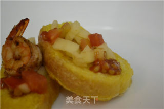 【法式面包配苹果黑椒鲜虾】的做法步骤：11