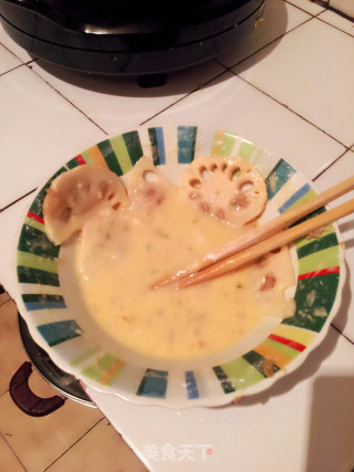 肉香藕合的做法步骤：3