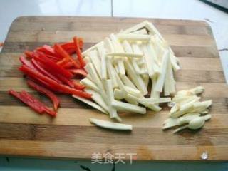 小白菜炒茭白的做法步骤：3