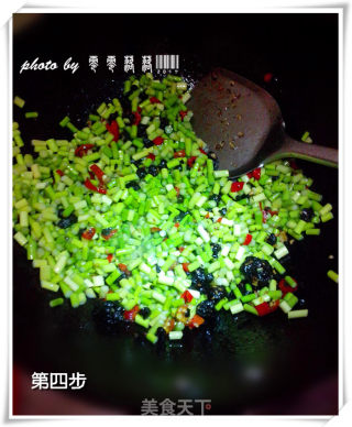 豆豉香味浓——蒜薹肉末的做法步骤：4