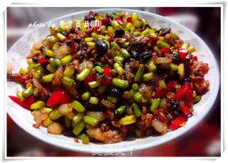 豆豉香味浓——蒜薹肉末的做法步骤：6