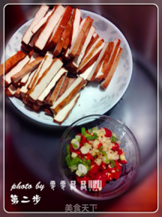 滋阴润肺——银鱼豆腐干的做法步骤：2