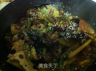 干锅仔排的做法步骤：1