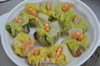 鲜虾白菜石榴包的做法步骤：4