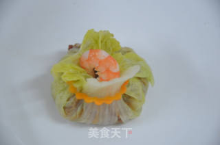 鲜虾白菜石榴包的做法步骤：5