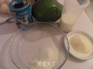 木瓜椰奶冻的做法步骤：1