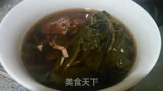 西洋菜罗汉果猪展汤的做法步骤：3