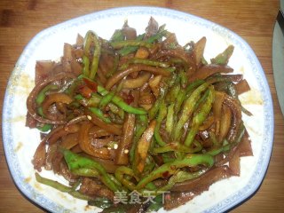 尖椒炒肉皮的做法步骤：10