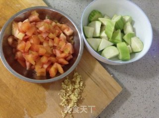 西红柿焖丝瓜的做法步骤：2