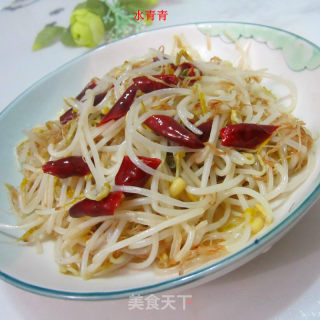 咸辣绿豆芽的做法步骤：7