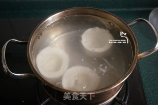 白玉萝卜酿肉的做法步骤：2