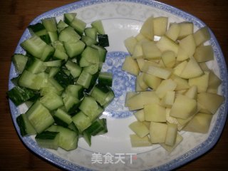 炒三丁的做法步骤：2