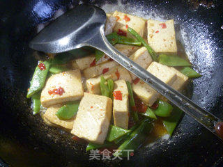 油豆角烧老豆腐的做法步骤：12