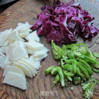 包菜凉薯片的做法步骤：2