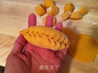 南瓜发面小白菜素蒸包的做法步骤：11