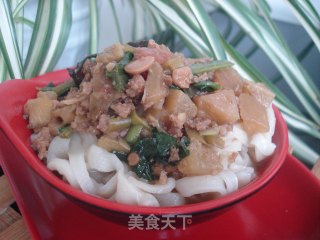 茄丁肉末炸酱面的做法步骤：7