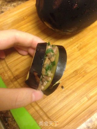 香煎茄盒的做法步骤：4