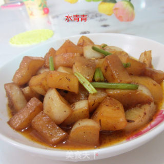 煮白萝卜丁的做法步骤：9