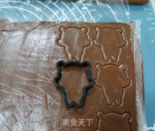 双色立体熊猫饼干的做法步骤：6