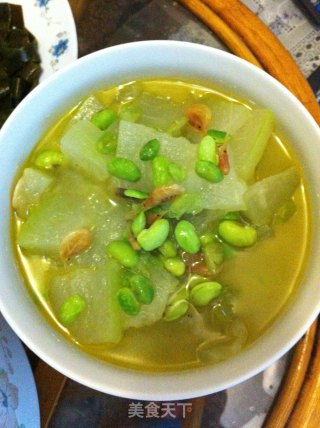 夏日开胃菜—冬瓜毛豆汤的做法步骤：4