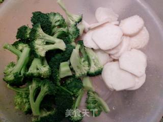 杏鲍菇盖西兰花的做法步骤：2