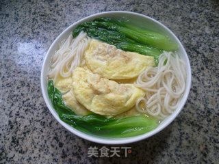 鸡毛菜蛋饺拉面的做法步骤：9