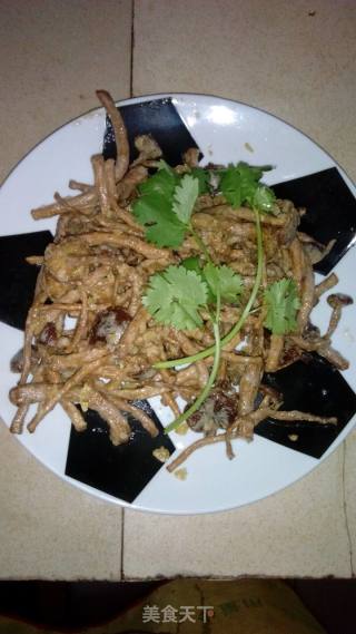 咸蛋黄焗茶树菇的做法步骤：6