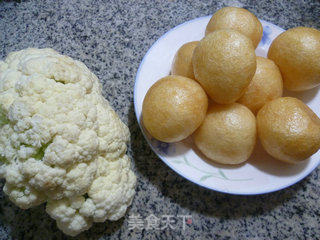 蚝油油面筋花菜的做法步骤：1