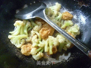 蚝油油面筋花菜的做法步骤：9
