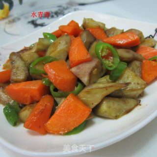 茄子胡萝卜丁的做法步骤：9