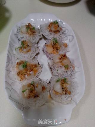 粉丝蒜蓉蒸扇贝的做法步骤：10