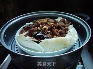 腊肠蒸白菜的做法步骤：8