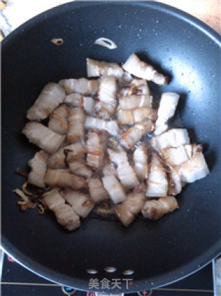 蚝油茭白五花肉的做法步骤：6