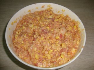 【清蒸玉米＆马蹄狮子头】-----原汁原味，清甜的味道的做法步骤：6