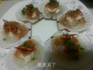 蒜茸粉丝蒸扇贝的做法步骤：12