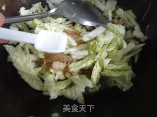 白菜炒粉的做法步骤：8