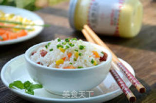 [腊味什锦沙拉焖饭] --- 只需一味调料的营养主食的做法步骤：10