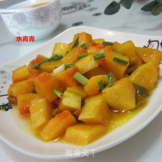 咖喱南瓜丁的做法步骤：8