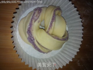 紫薯椰蓉花式面包的做法步骤：9