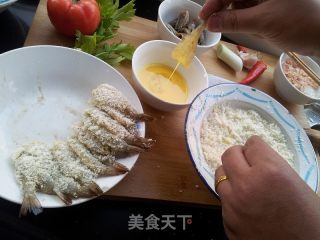 土豆丝馒头虾的做法步骤：3