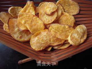 烤山芋片的做法步骤：3